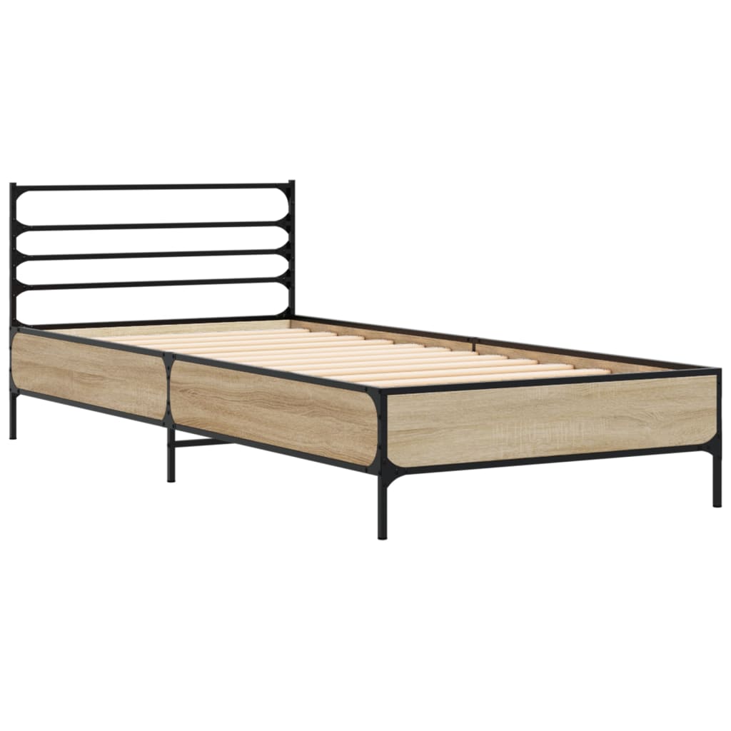 Cadre de lit sans matelas chêne sonoma 100x200 cm - XIOS