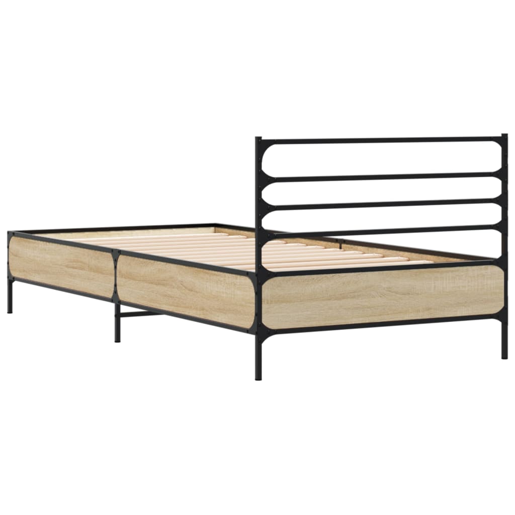 Cadre de lit sans matelas chêne sonoma 100x200 cm - XIOS