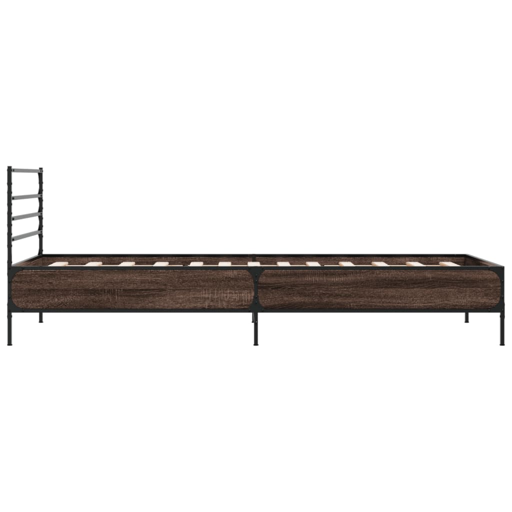 Cadre de lit sans matelas chêne marron 100x200 cm - XIOS