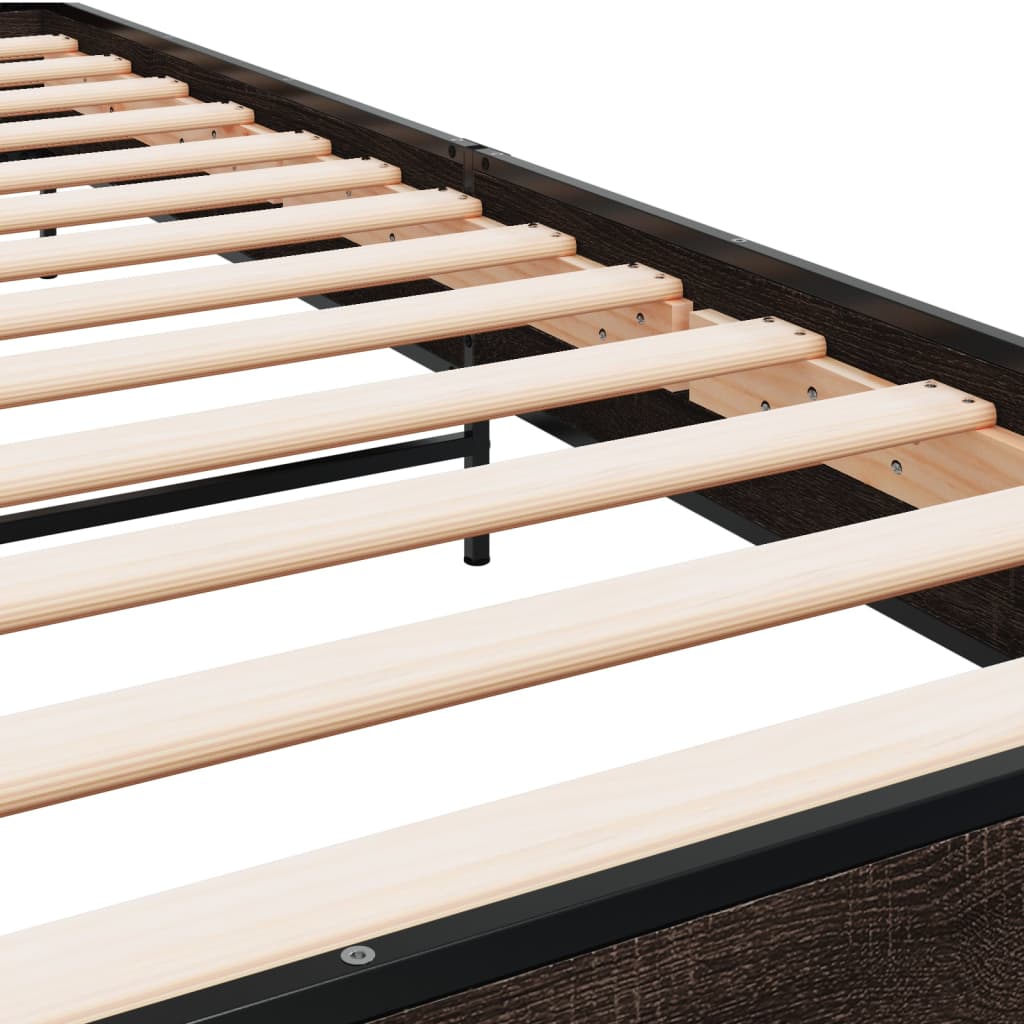 Cadre de lit sans matelas chêne marron 100x200 cm - XIOS