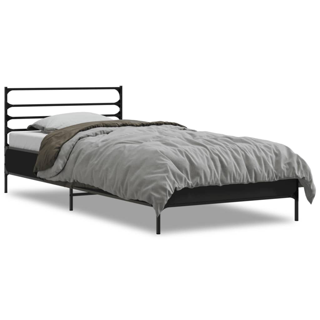 Cadre de lit sans matelas noir 90x190 cm - XIOS