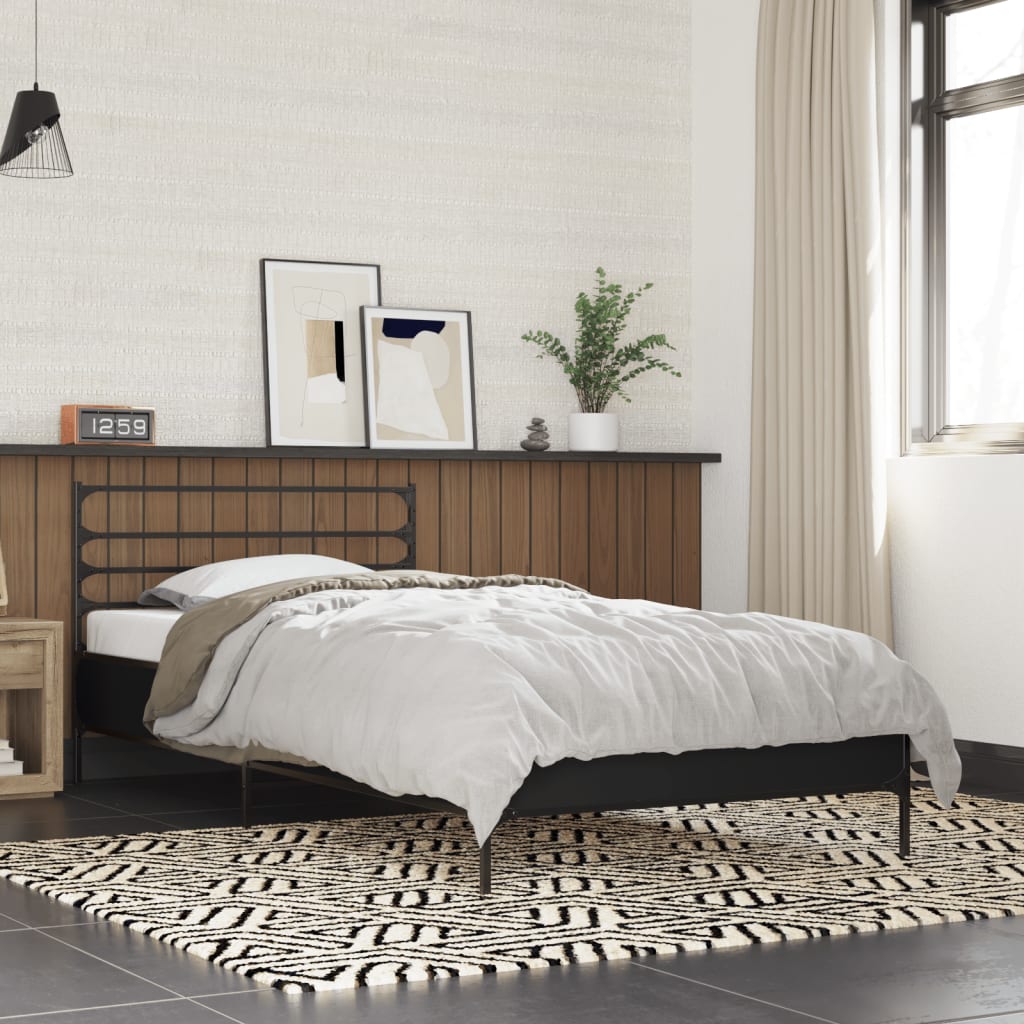 Cadre de lit sans matelas noir 90x190 cm - XIOS