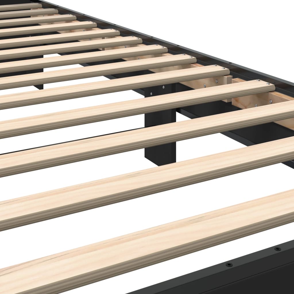 Cadre de lit sans matelas noir 75x190 cm - XIOS