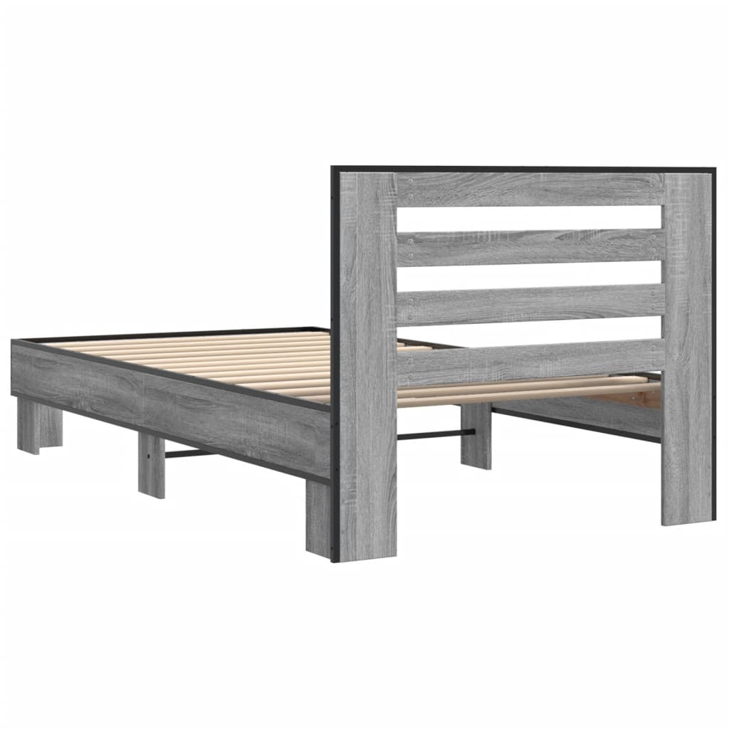 Cadre de lit sans matelas sonoma gris 75x190 cm - XIOS