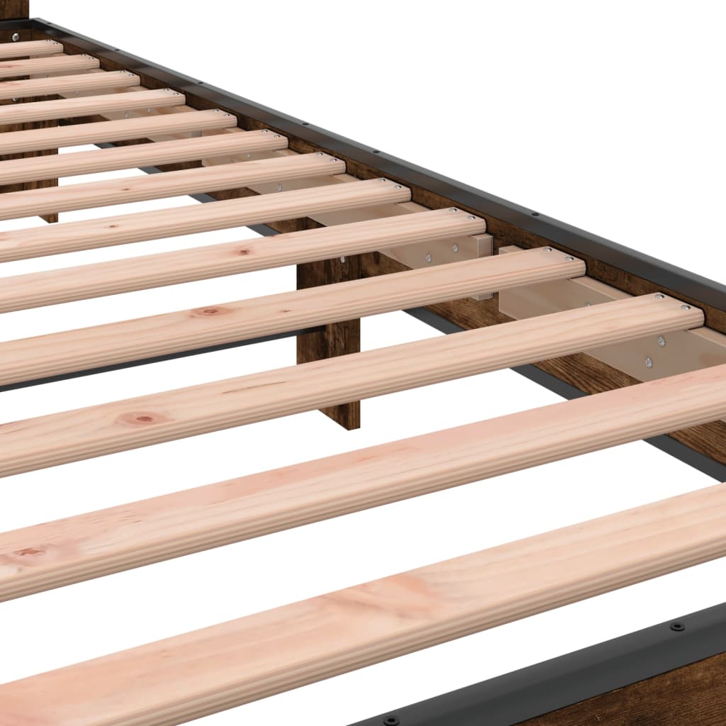 Cadre de lit sans matelas chêne fumé 100x200 cm - XIOS