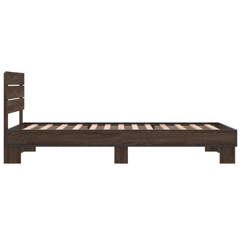 Cadre de lit sans matelas chêne marron 90x200 cm - XIOS