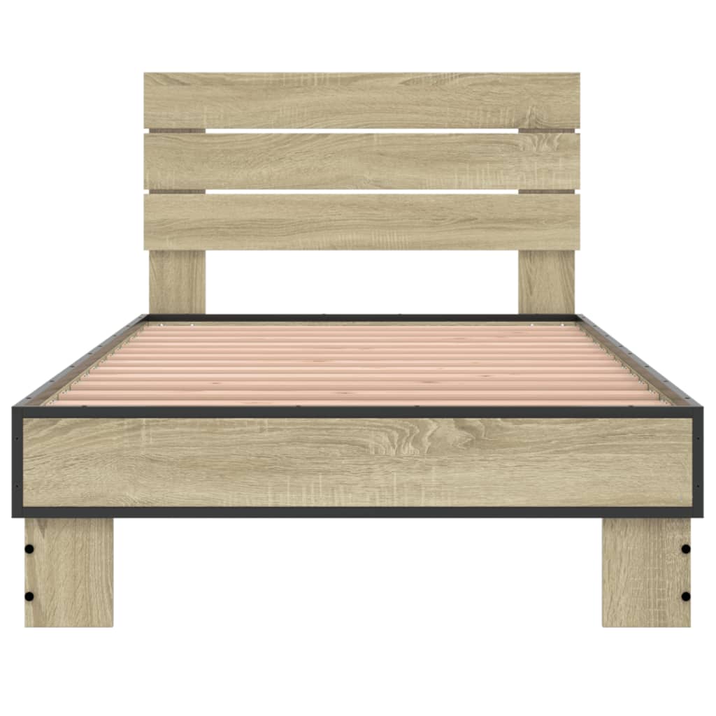 Cadre de lit sans matelas chêne sonoma 75x190 cm - XIOS