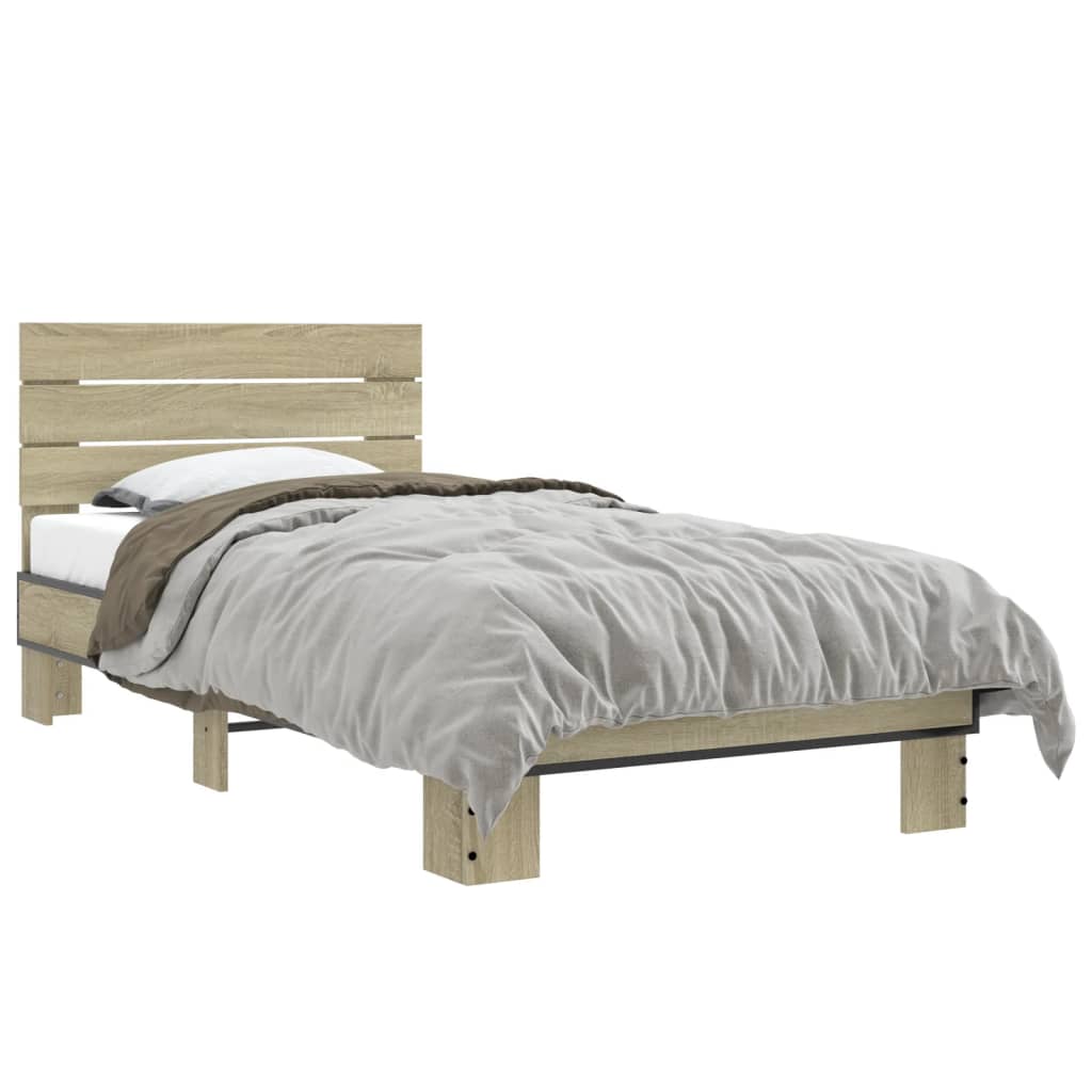 Cadre de lit sans matelas chêne sonoma 90x190 cm - XIOS