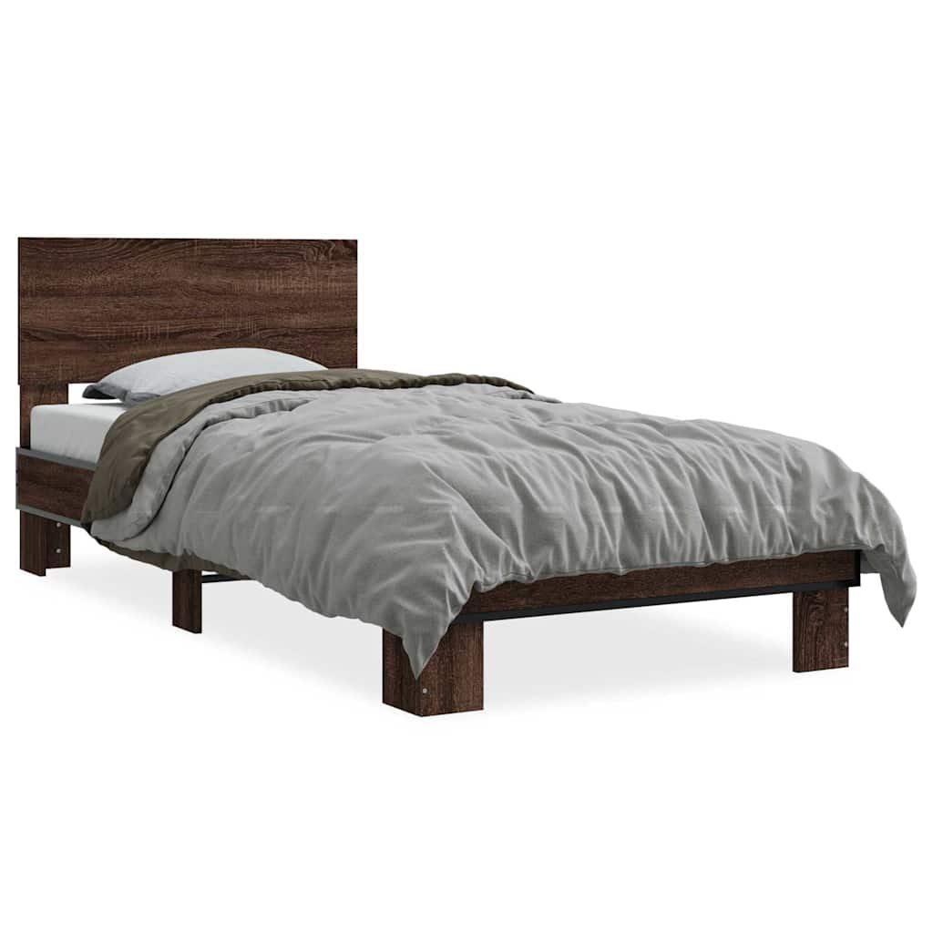 Cadre de lit sans matelas chêne marron 90x200 cm - XIOS
