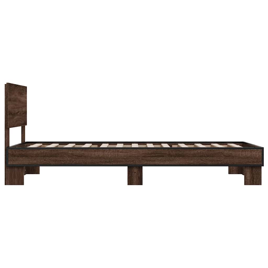 Cadre de lit sans matelas chêne marron 90x200 cm - XIOS