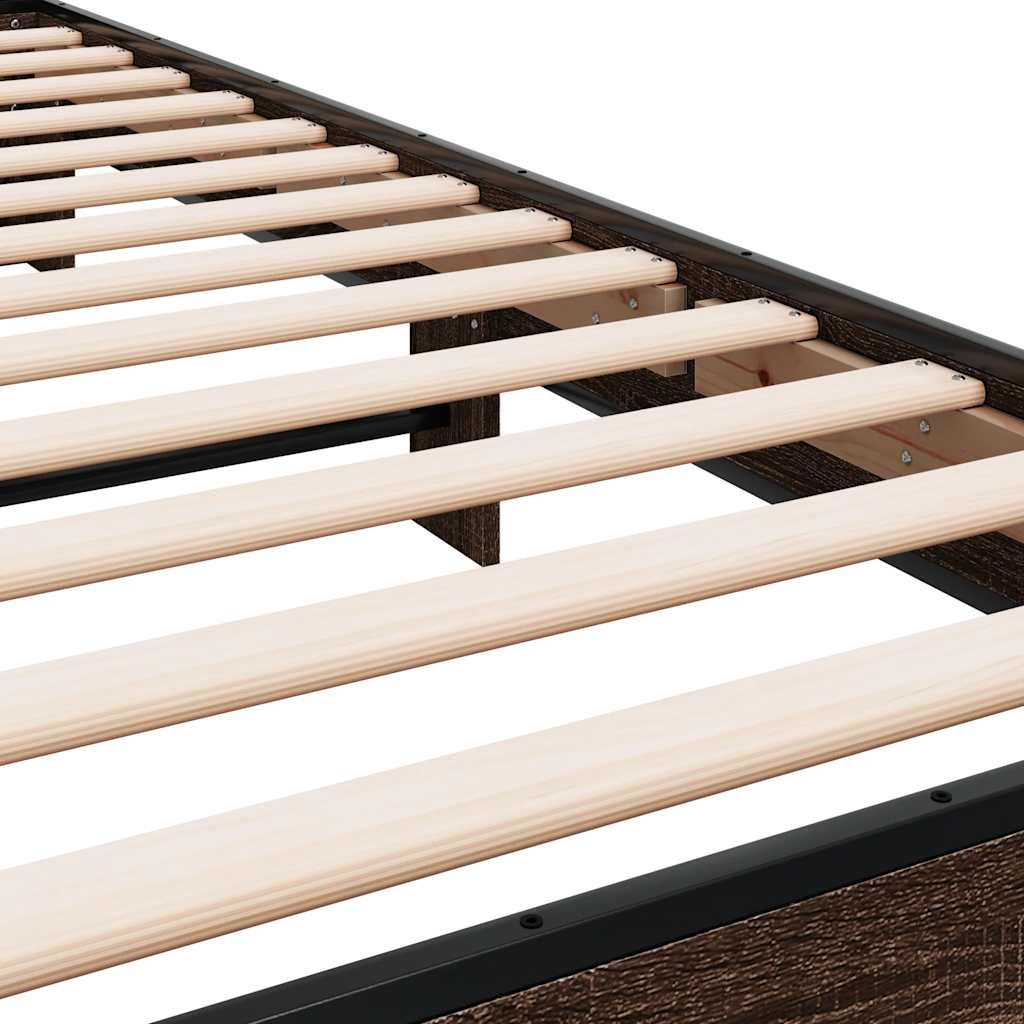 Cadre de lit sans matelas chêne marron 90x200 cm - XIOS