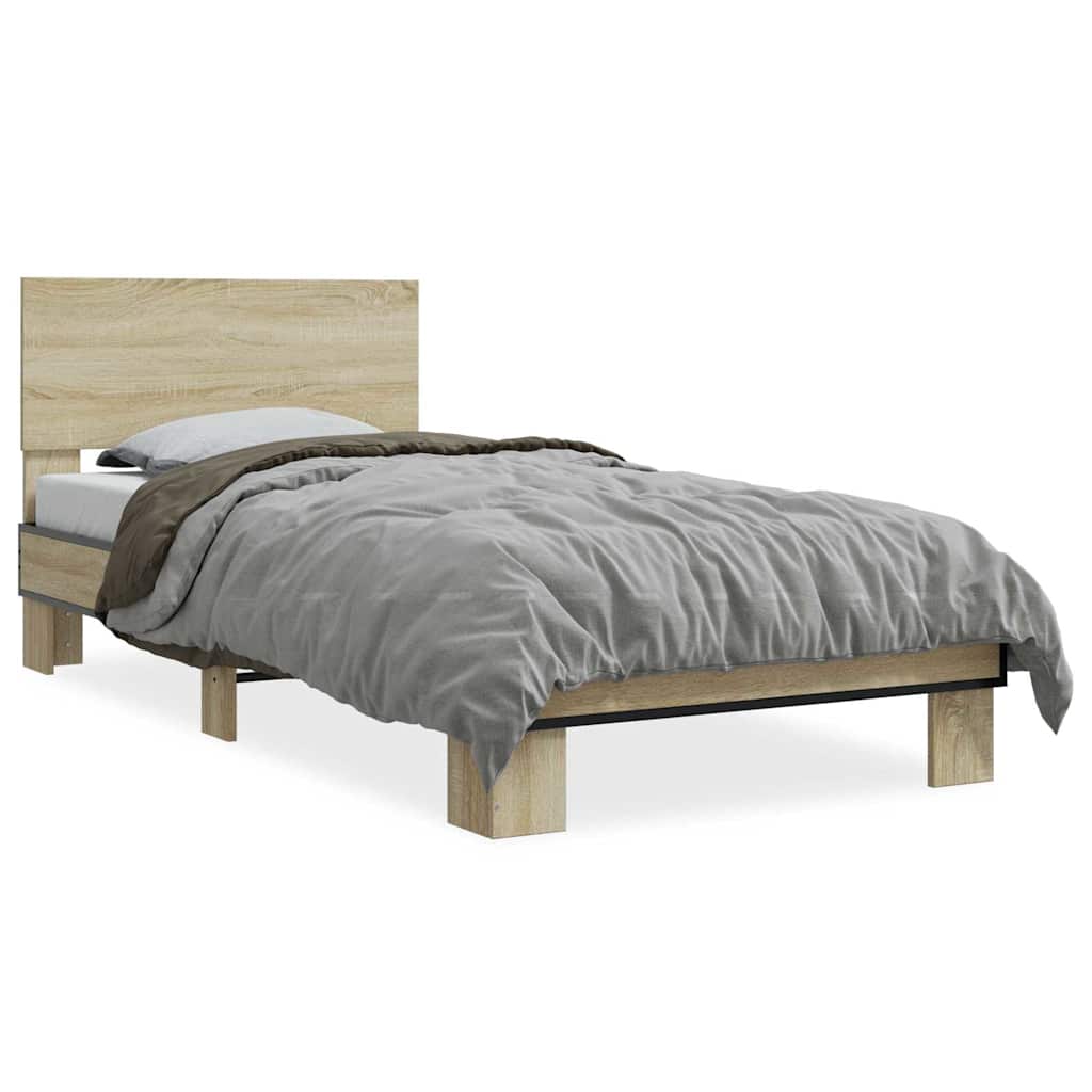 Cadre de lit sans matelas chêne sonoma 75x190 cm - XIOS