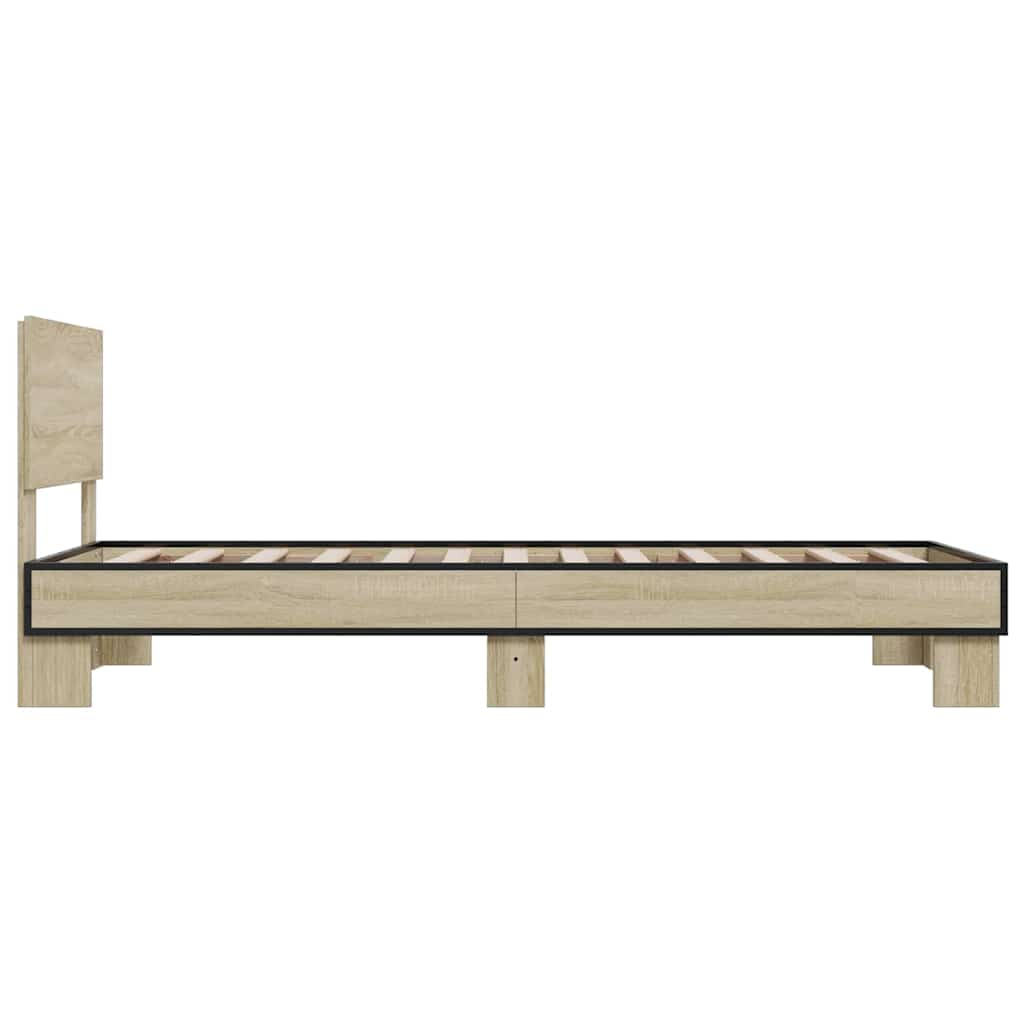 Cadre de lit sans matelas chêne sonoma 75x190 cm - XIOS