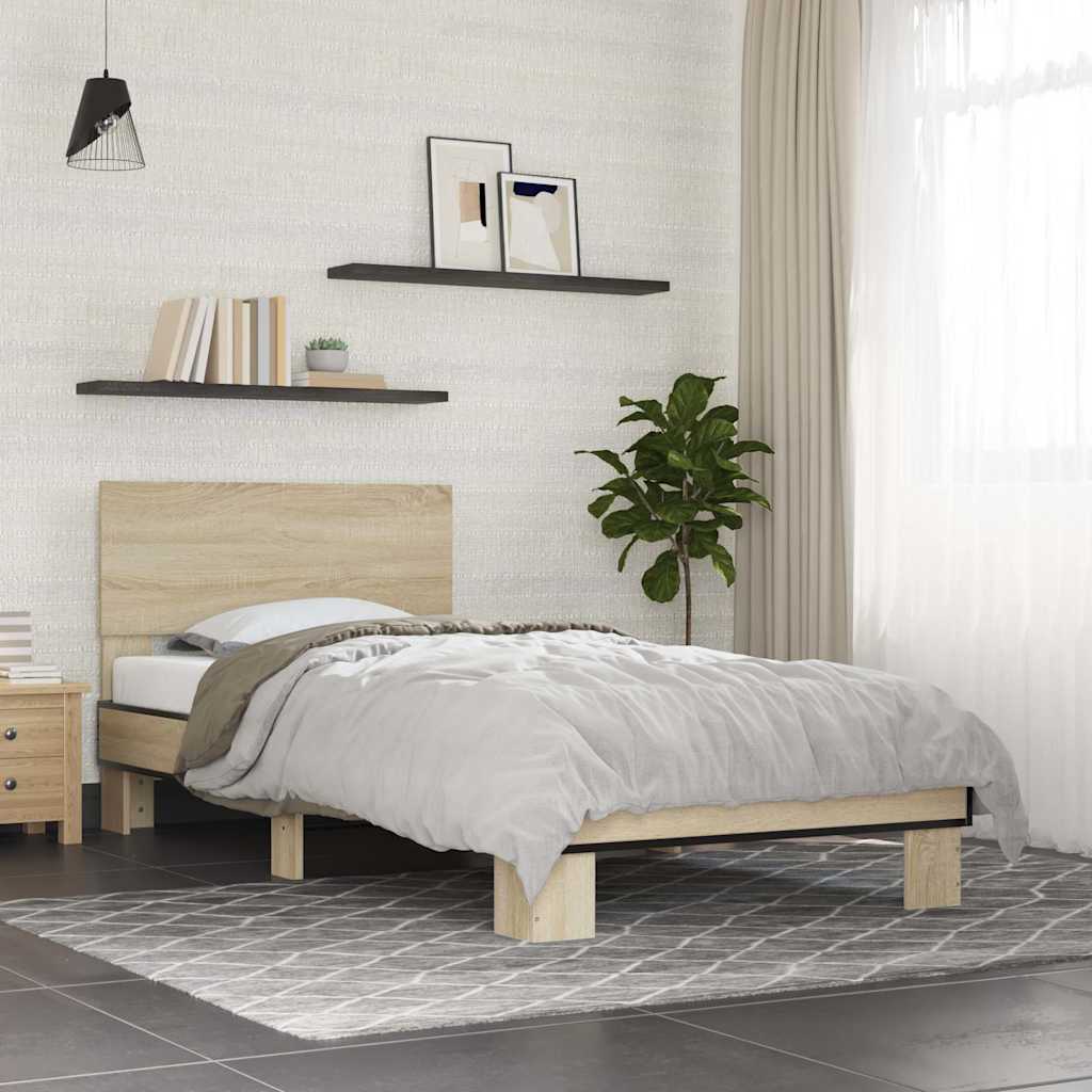 Cadre de lit sans matelas chêne sonoma 75x190 cm - XIOS