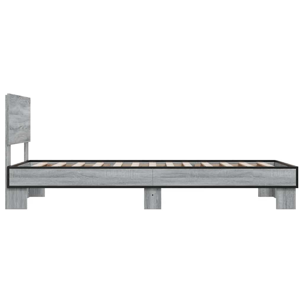 Cadre de lit sans matelas sonoma gris 75x190 cm - XIOS