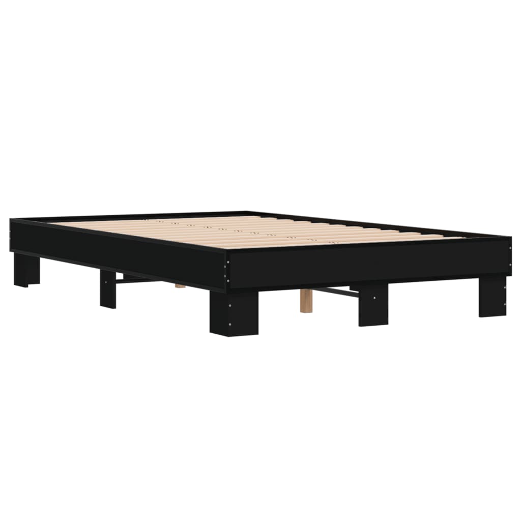 Cadre de lit sans matelas noir 140x200 cm - XIOS