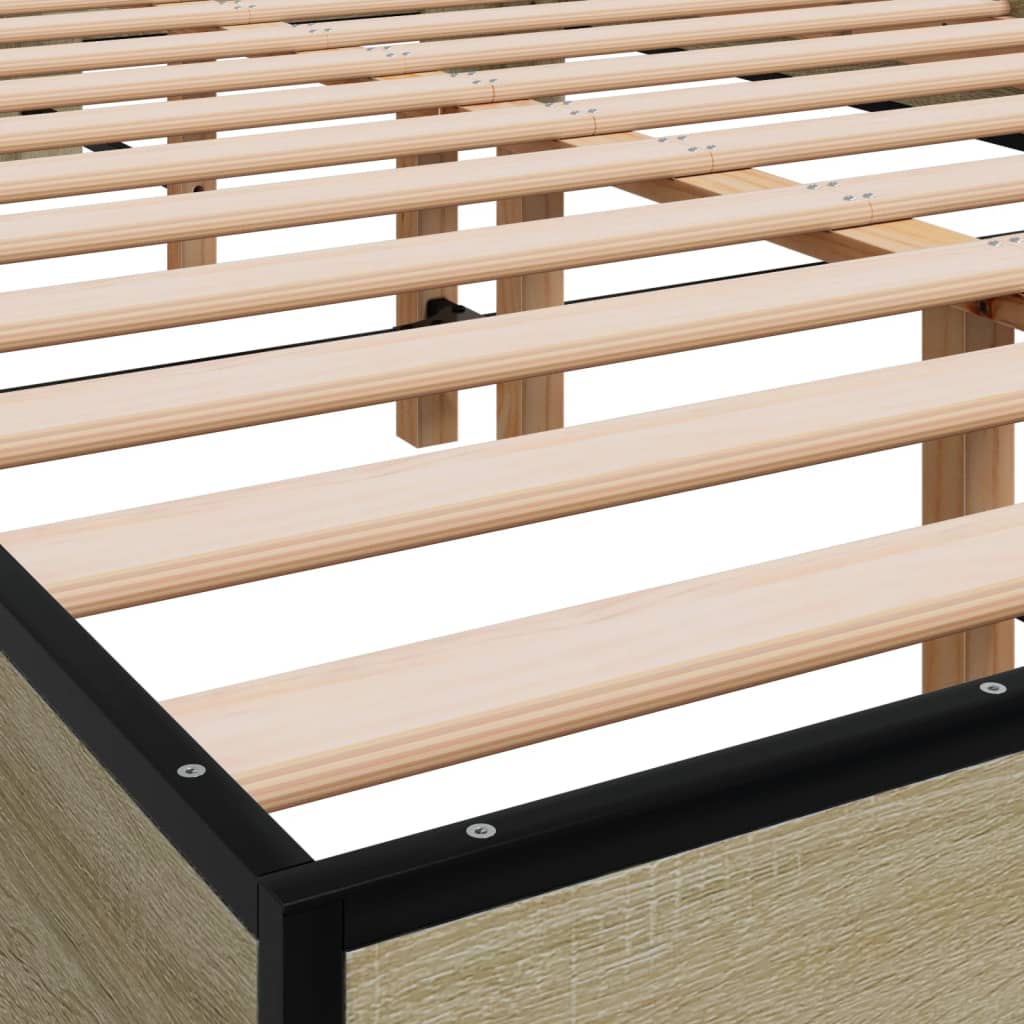 Cadre de lit sans matelas chêne sonoma 120x200 cm - XIOS