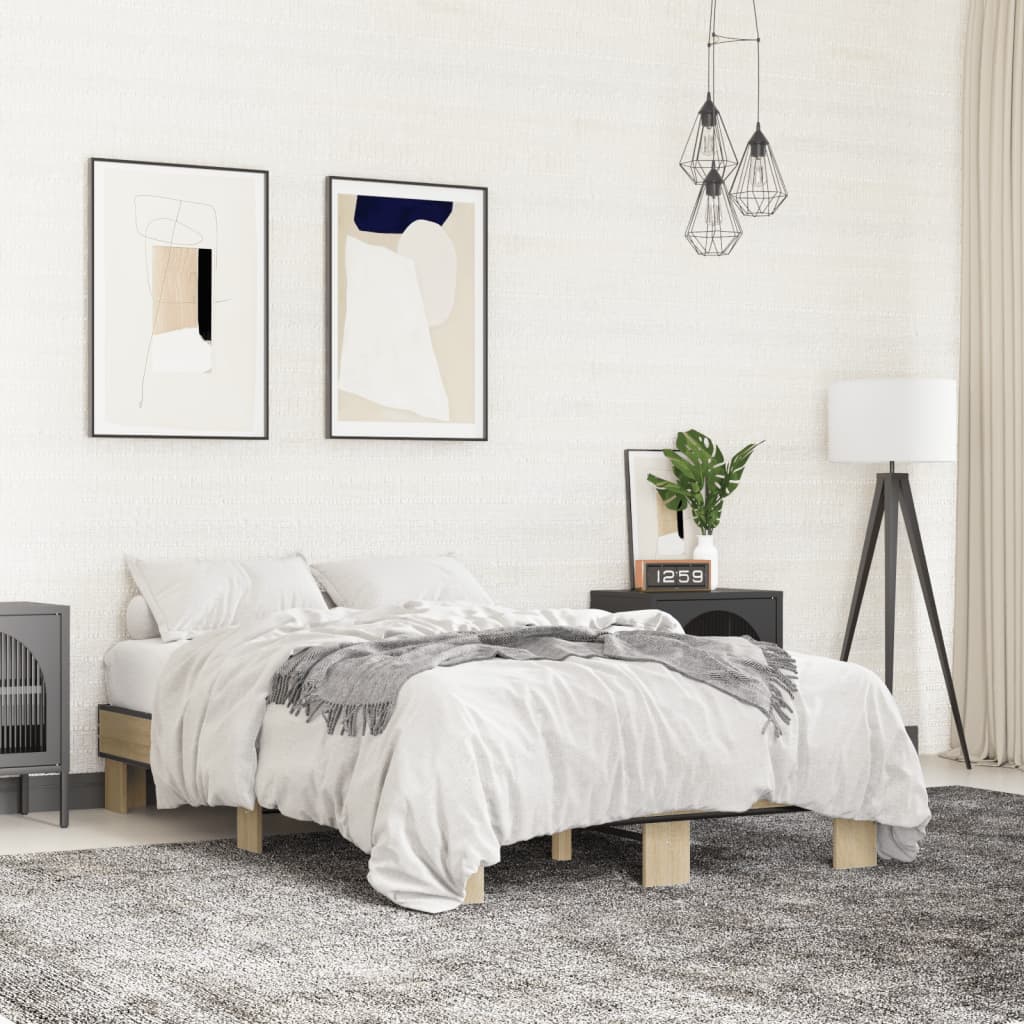Cadre de lit sans matelas chêne sonoma 120x200 cm - XIOS