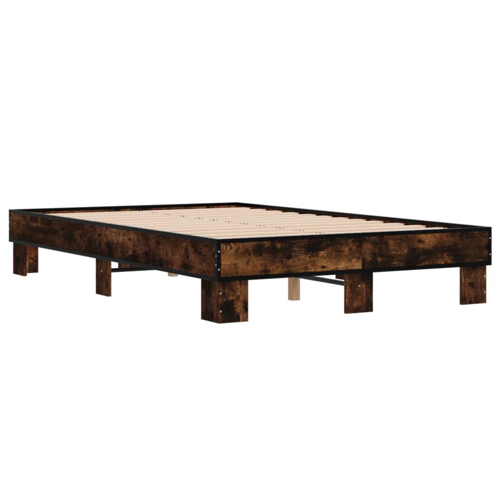 Cadre de lit sans matelas chêne fumé 120x200 cm - XIOS