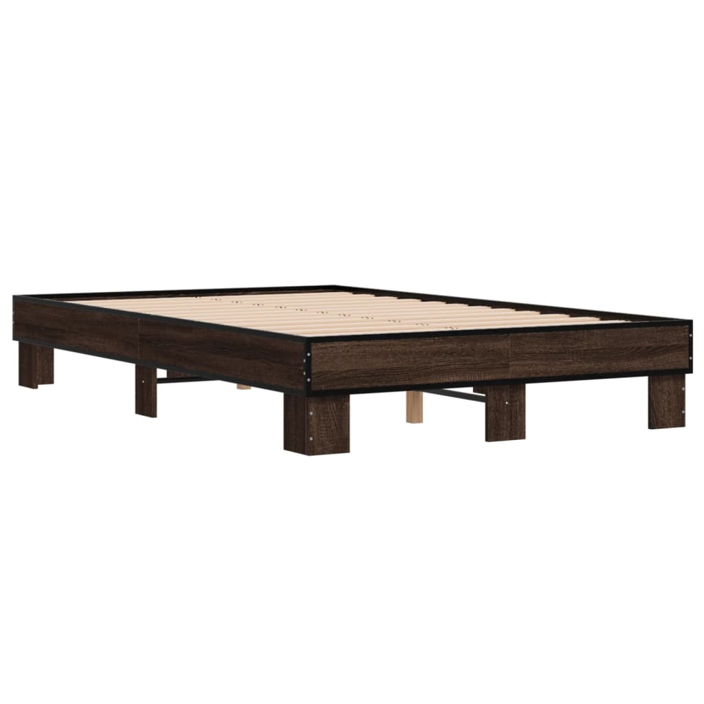 Cadre de lit sans matelas chêne marron 120x200 cm - XIOS