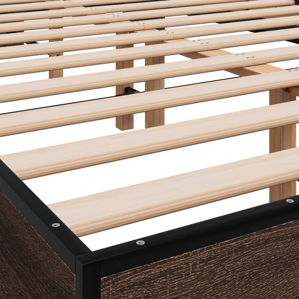 Cadre de lit sans matelas chêne marron 120x200 cm - XIOS