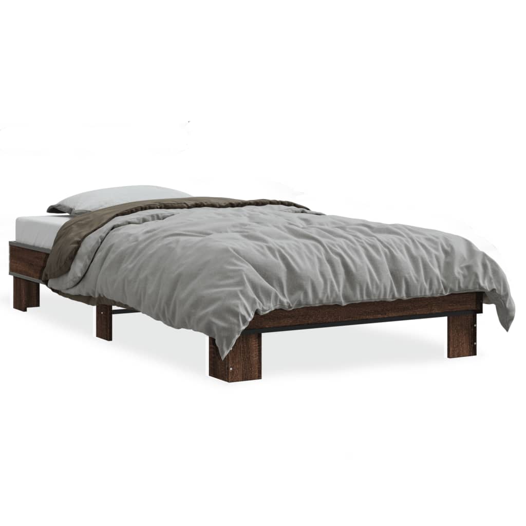 Cadre de lit sans matelas chêne marron 100x200 cm - XIOS