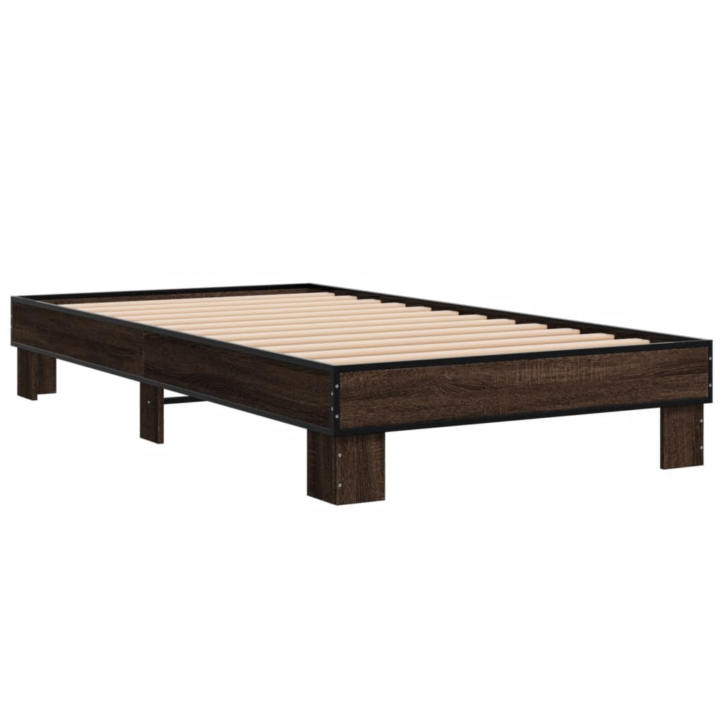 Cadre de lit sans matelas chêne marron 100x200 cm - XIOS
