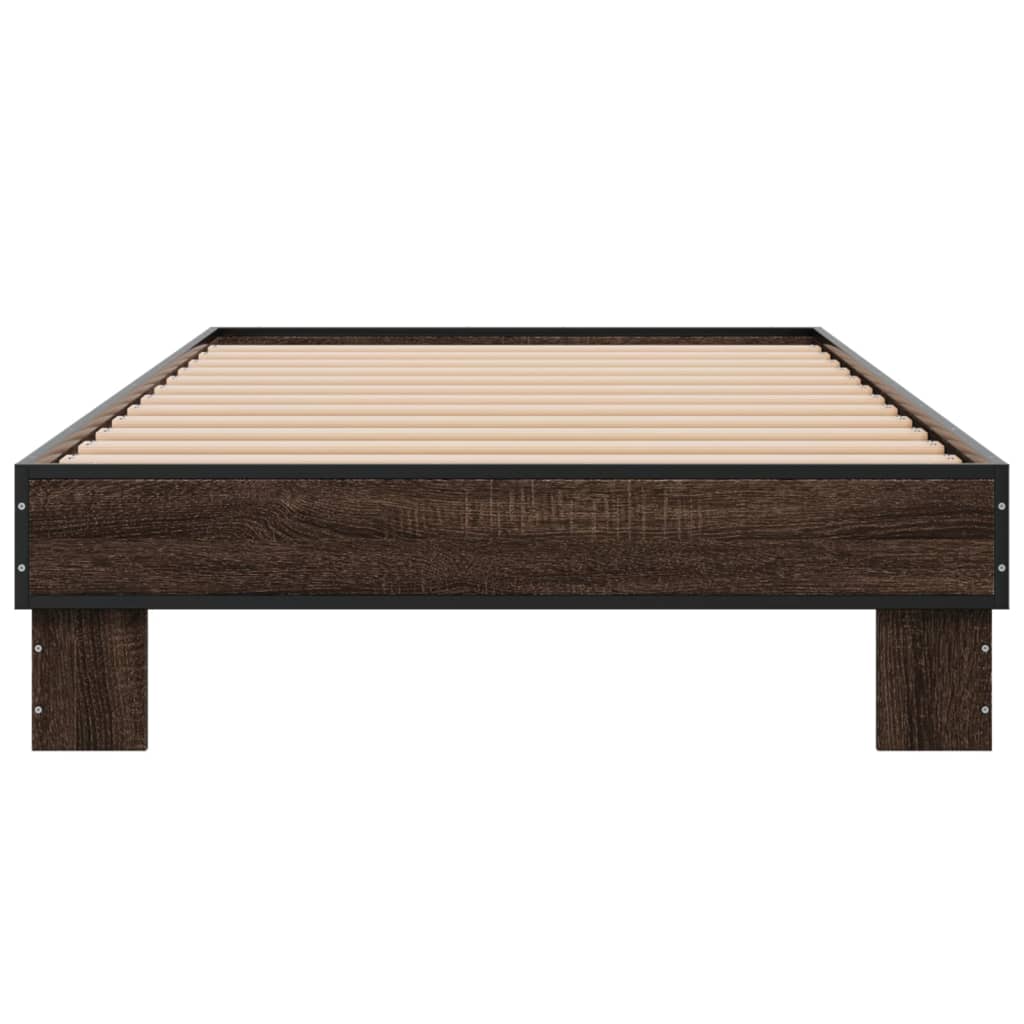 Cadre de lit sans matelas chêne marron 100x200 cm - XIOS