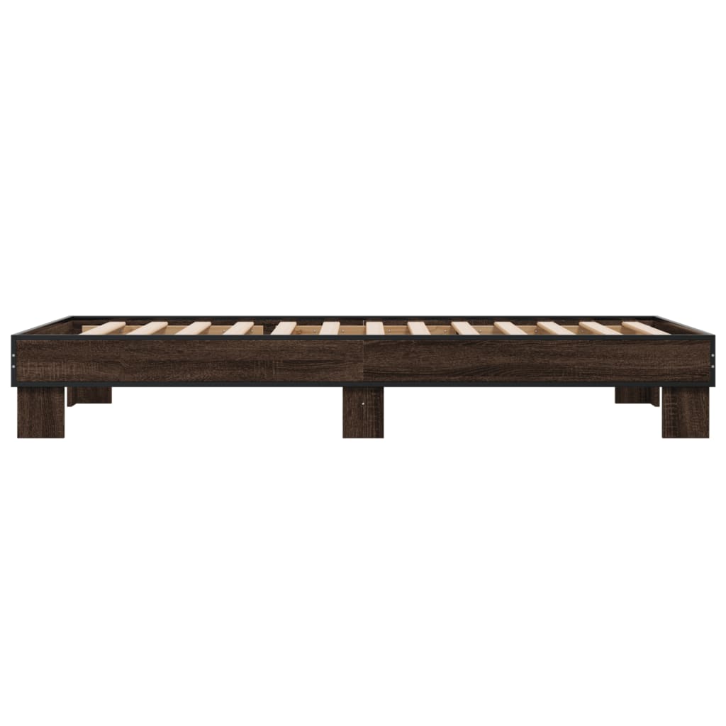 Cadre de lit sans matelas chêne marron 100x200 cm - XIOS
