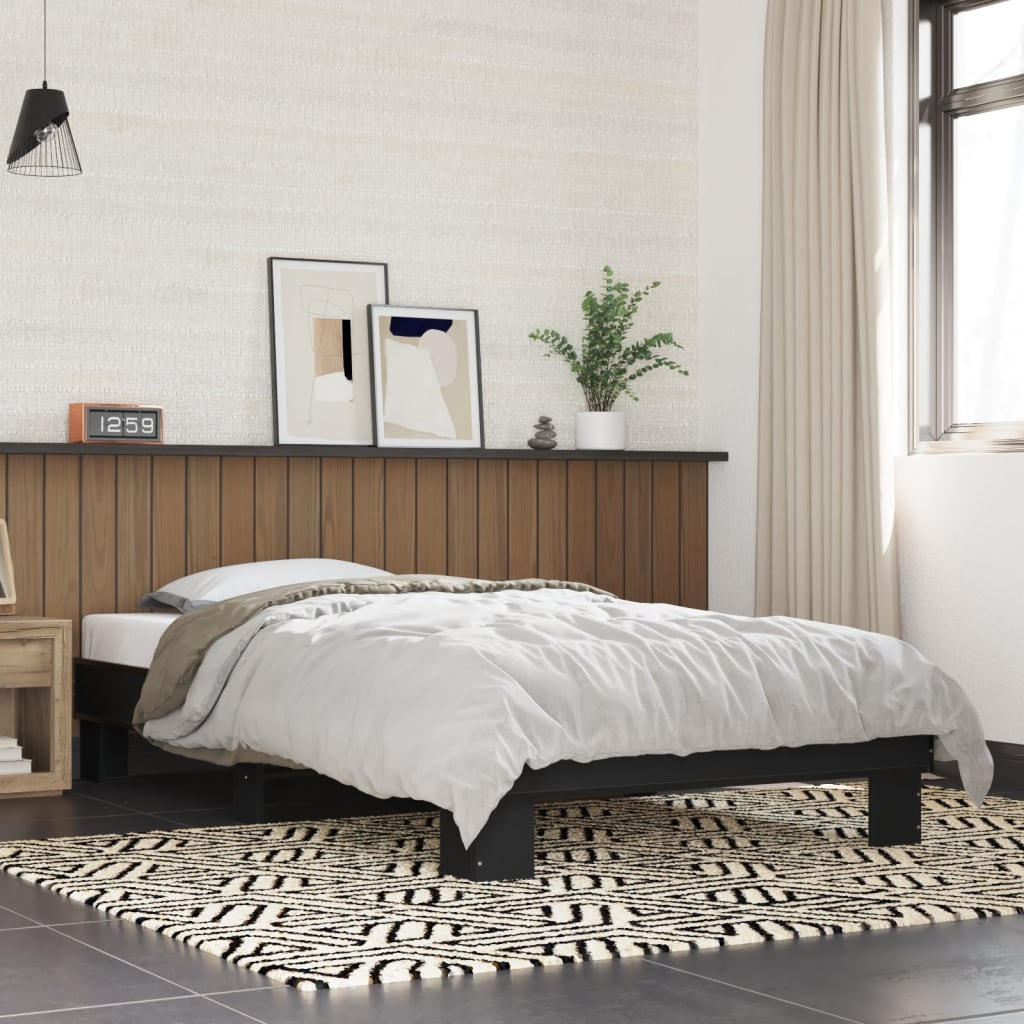 Cadre de lit sans matelas noir 90x200 cm - XIOS