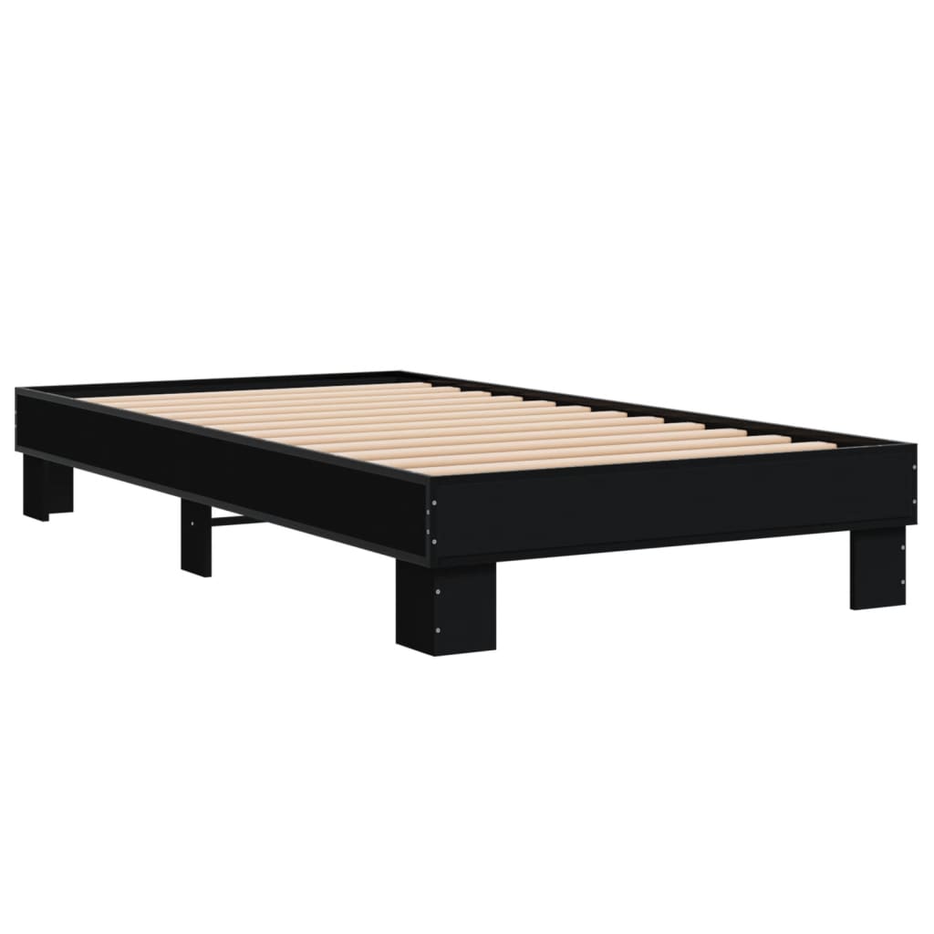 Cadre de lit sans matelas noir 75x190 cm - XIOS