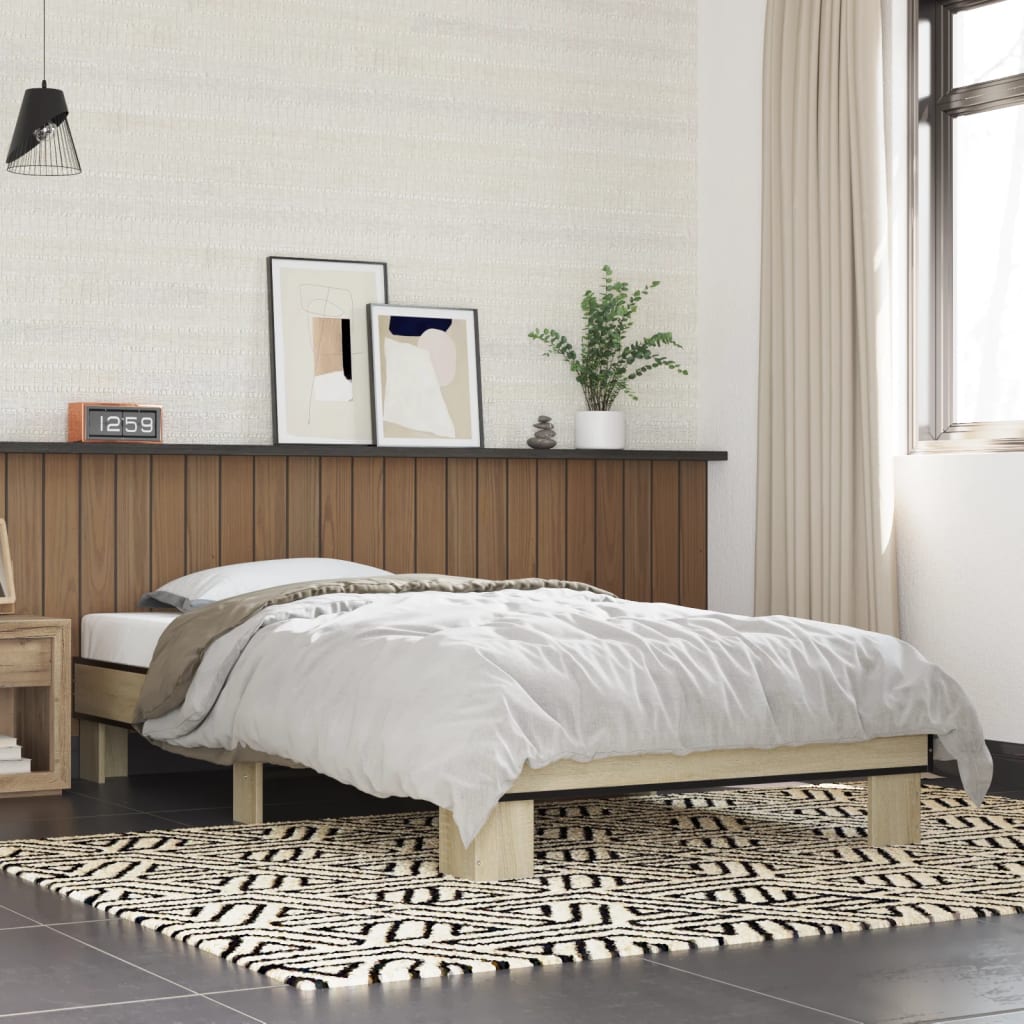 Cadre de lit sans matelas chêne sonoma 75x190 cm - XIOS