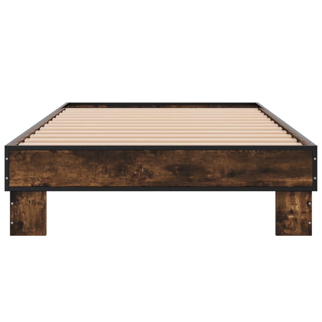 Cadre de lit sans matelas chêne fumé 75x190 cm - XIOS