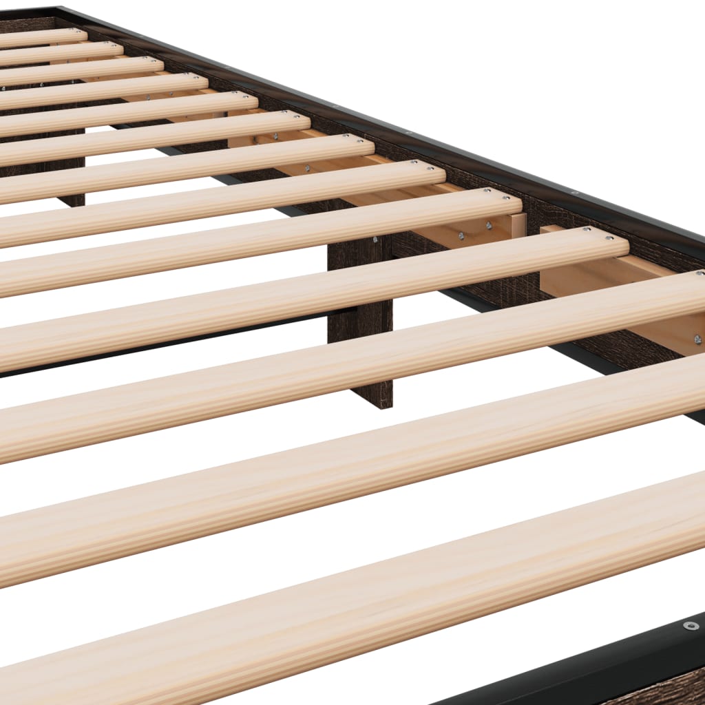 Cadre de lit sans matelas chêne marron 75x190 cm - XIOS