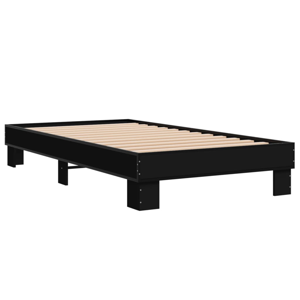 Cadre de lit sans matelas noir 90x190 cm - XIOS