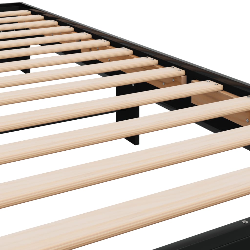 Cadre de lit sans matelas noir 90x190 cm - XIOS