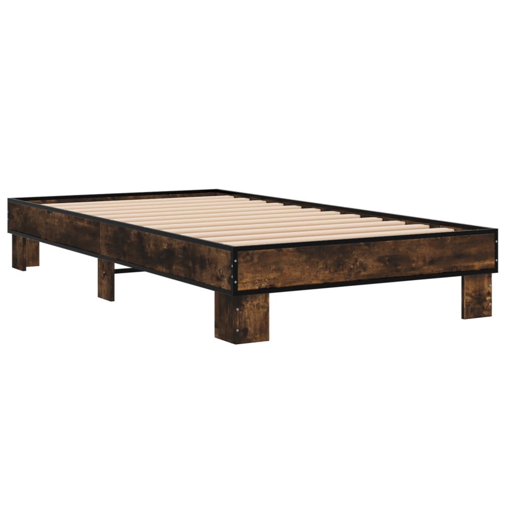 Cadre de lit sans matelas chêne fumé 90x190 cm - XIOS