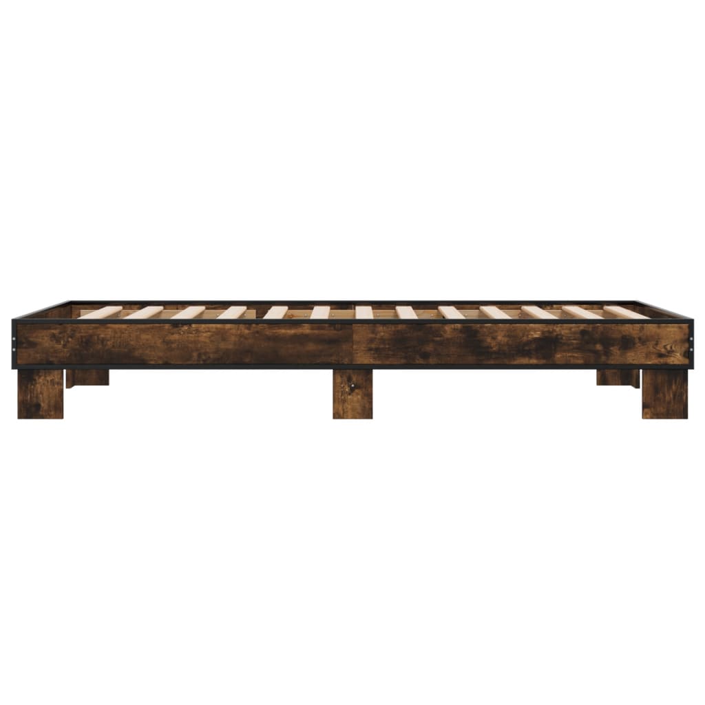 Cadre de lit sans matelas chêne fumé 90x190 cm - XIOS