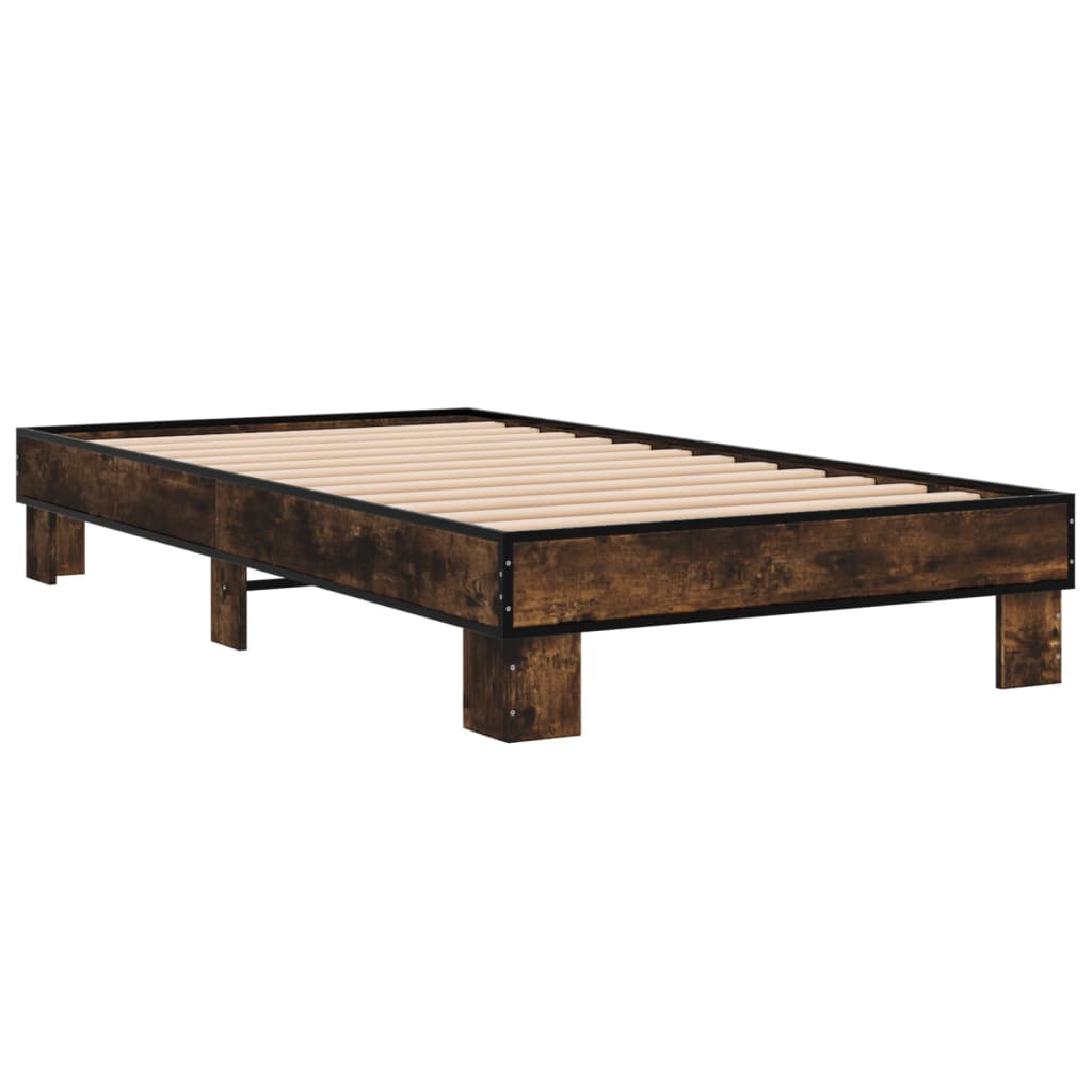 Cadre de lit sans matelas chêne fumé 90x190 cm - XIOS
