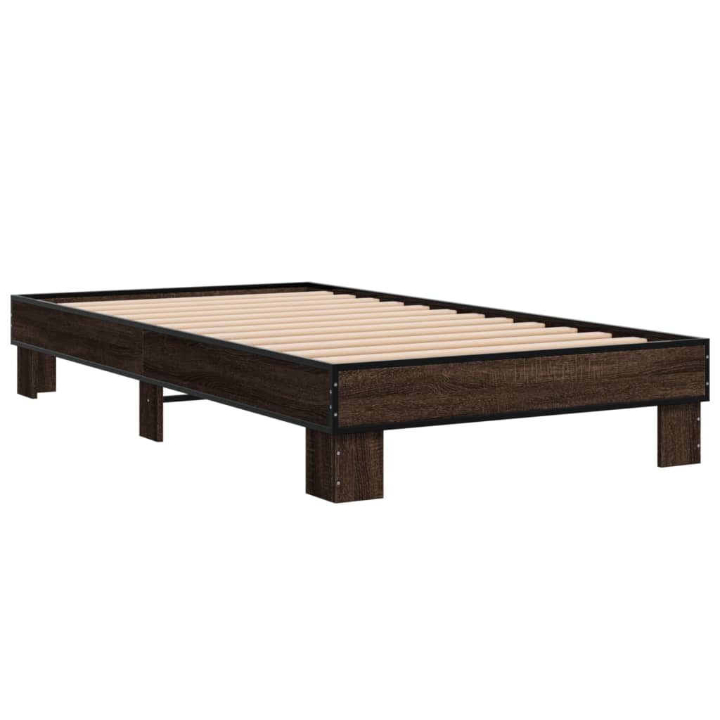 Cadre de lit sans matelas chêne marron 90x190 cm - XIOS