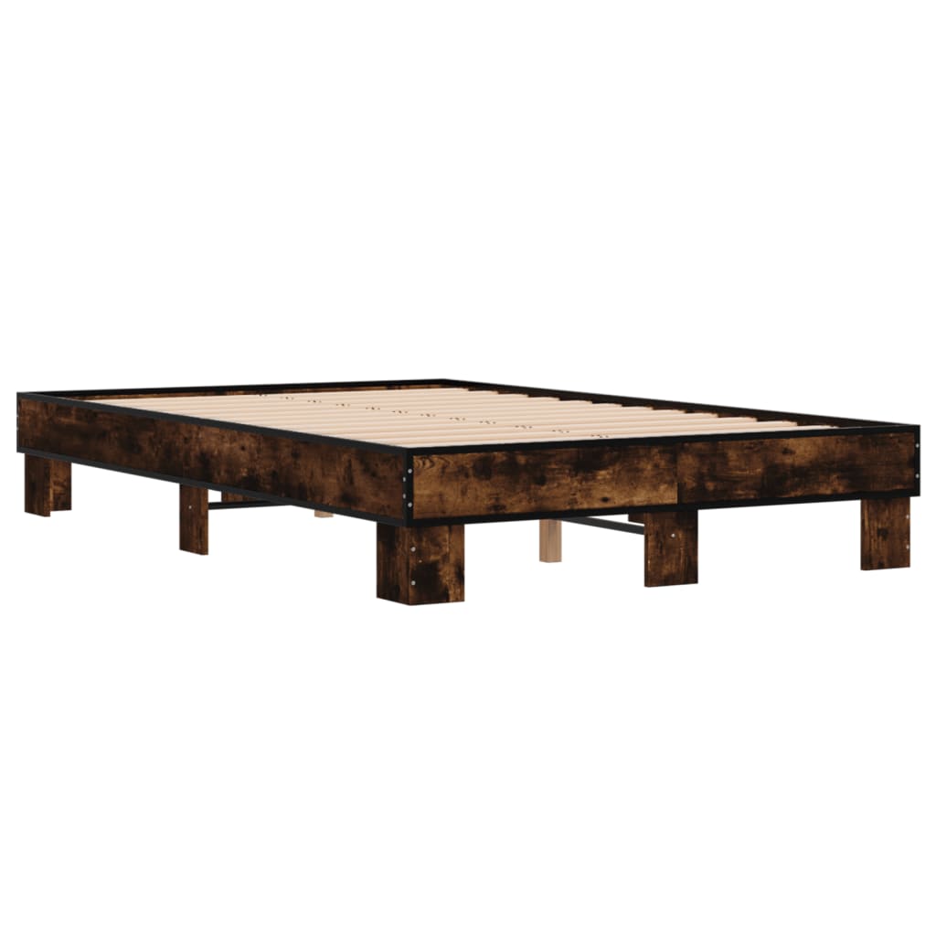 Cadre de lit sans matelas chêne fumé 140x190 cm - XIOS
