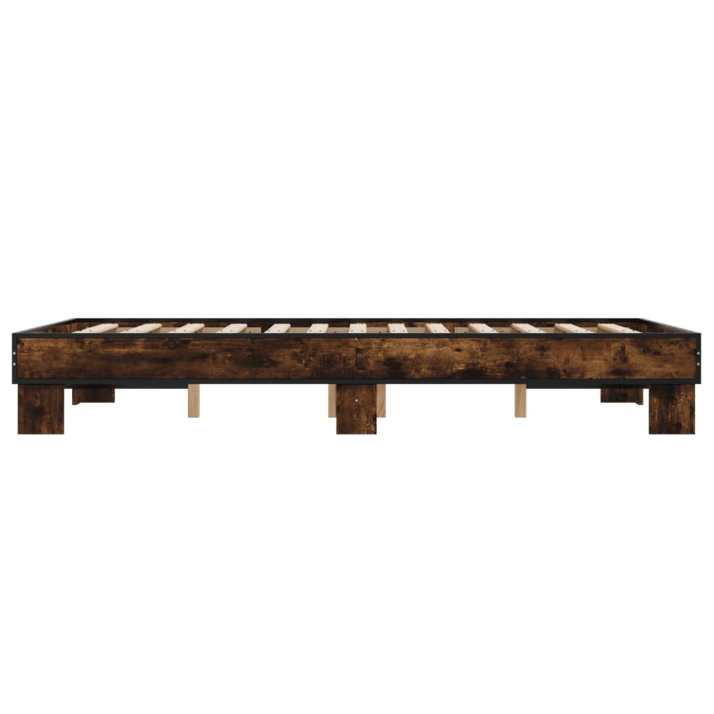 Cadre de lit sans matelas chêne marron 140x190 cm - XIOS