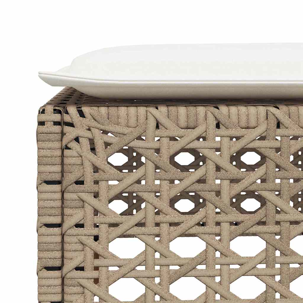 Salon de jardin avec coussins 5 pcs beige résine tressée - XIOS