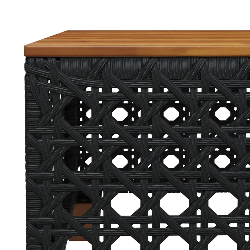 Salon de jardin 7 pcs avec coussins noir résine tressée - XIOS