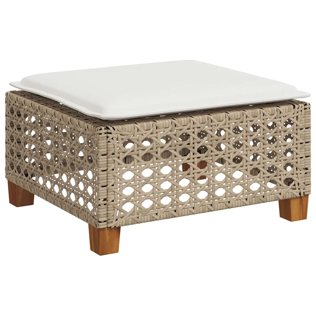Salon de jardin avec coussins 6 pcs beige résine tressée - XIOS