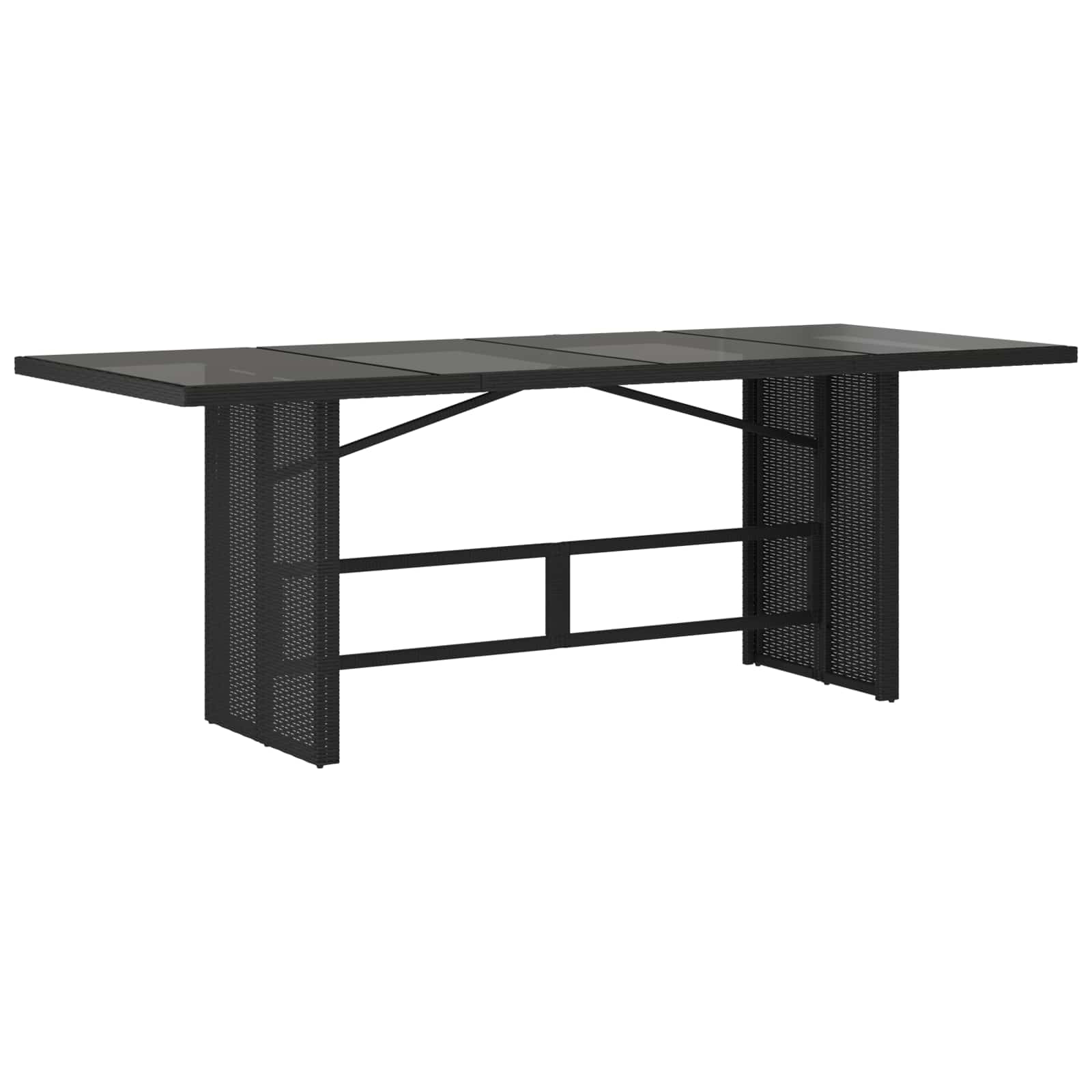 Ensemble de salle à manger pour jardin 7 pcs Noir polyrotin