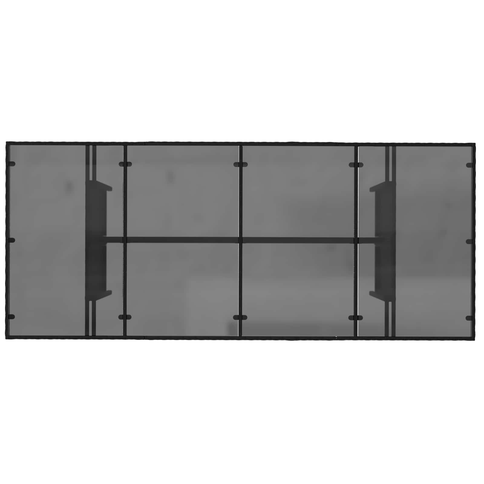 Ensemble de salle à manger pour jardin 7 pcs Noir polyrotin