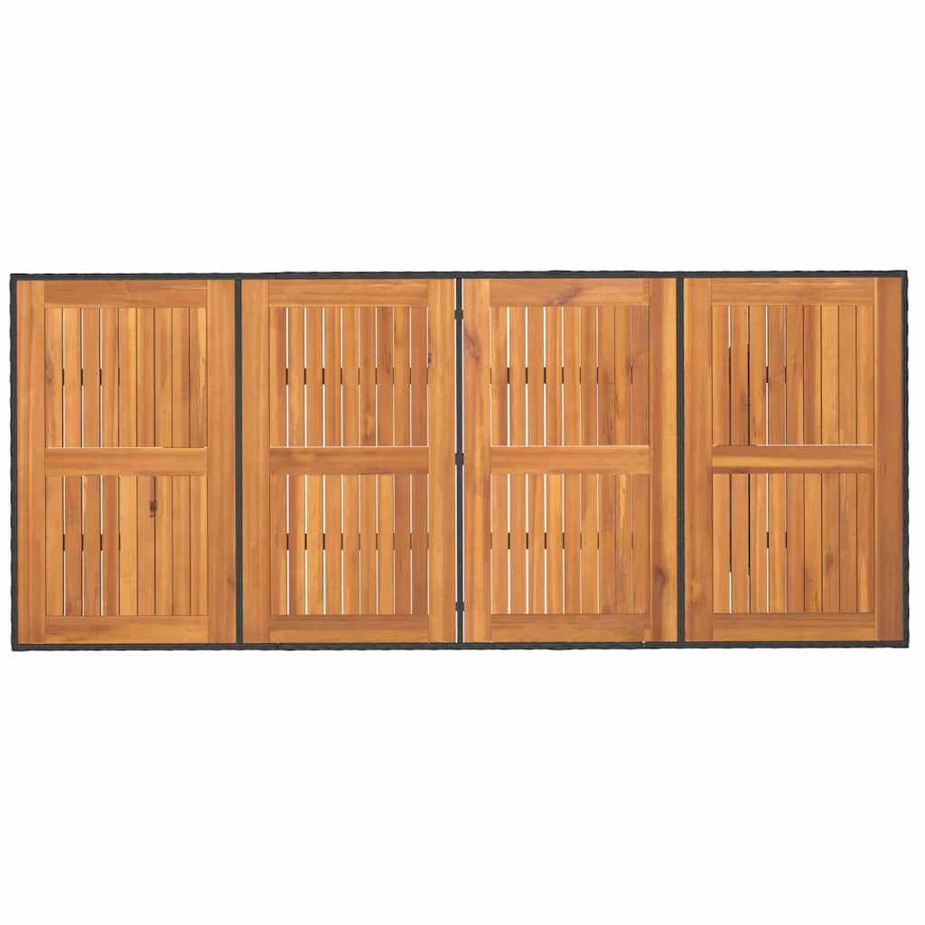Ensemble de salle à manger pour jardin 7 pcs Noir polyrotin