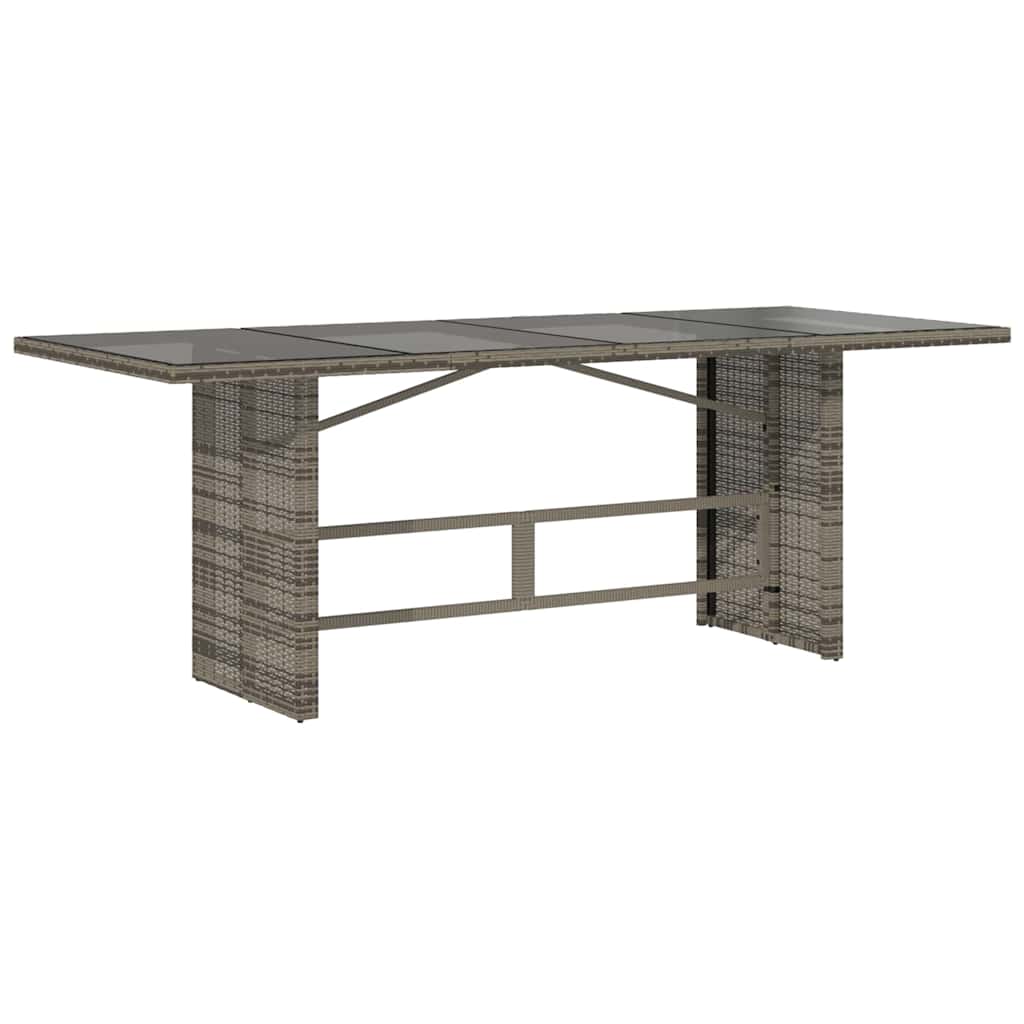 Ensemble de salle à manger pour jardin 7 pcs Gris polyrotin