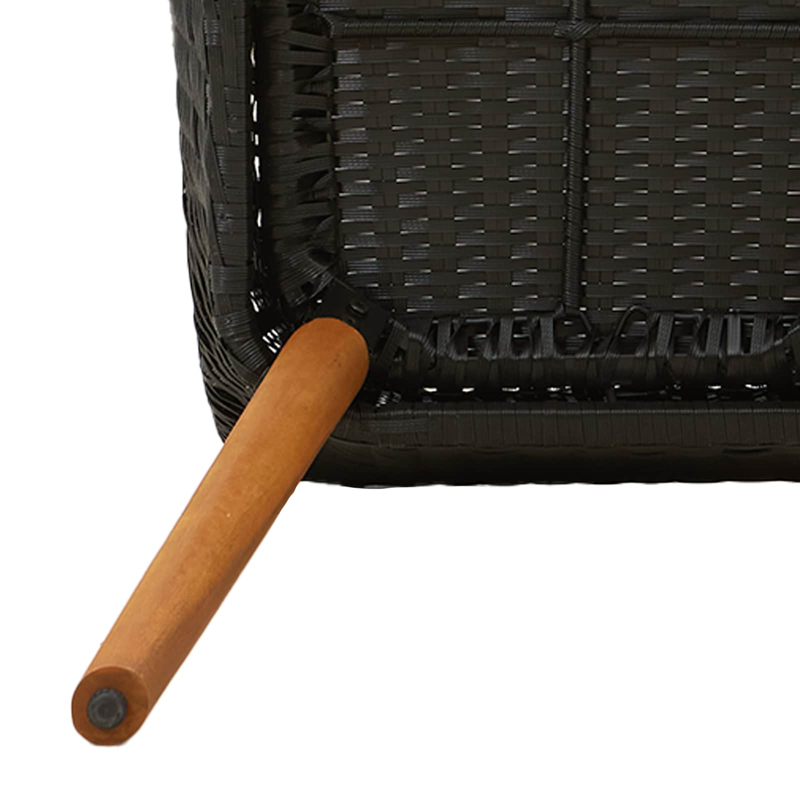 Ensemble de salle à manger pour jardin 5 pcs Noir polyrotin